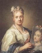 Self-portrait with a Portrait of Her Sister Rosalba carriera